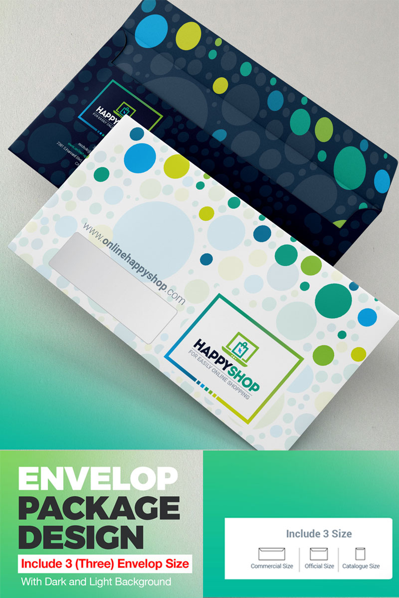 E-Commerce Shop Envelope Package - Corporate Identity Template
