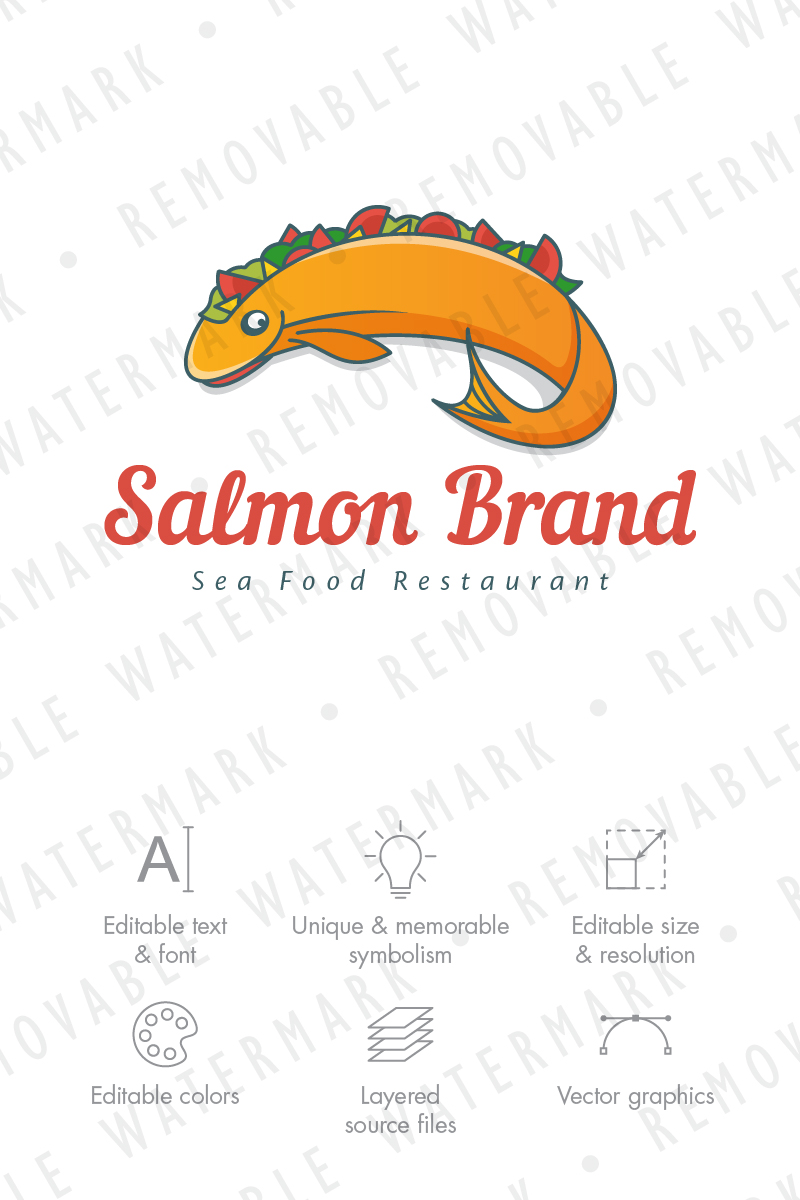 Fish Taco Restaurant Logo Template