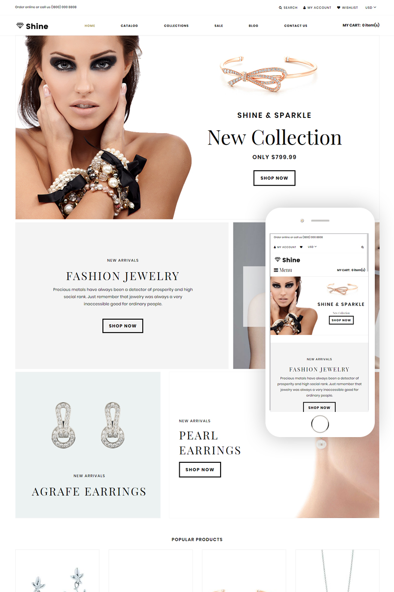Shine & Sparkle - Jewelry Store Clean Shopify Theme