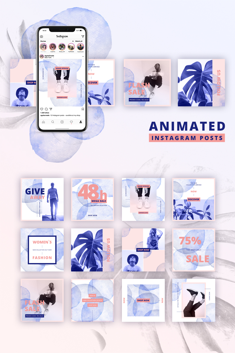 ANIMATED Instagram Posts – Bold Social Media Template