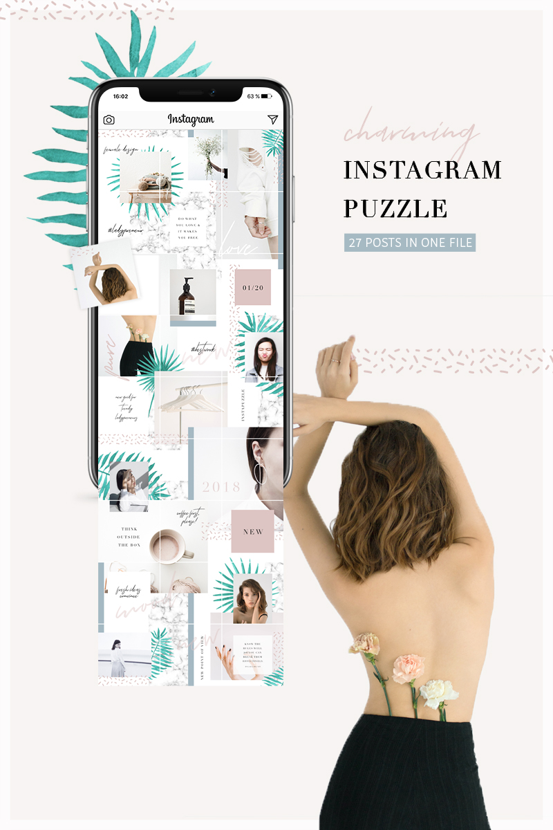 Charming Instagram Puzzle Social Media Template
