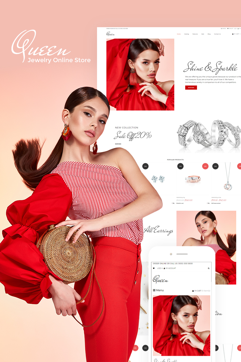 Queen - Jewelry Clean Online Store Shopify Theme