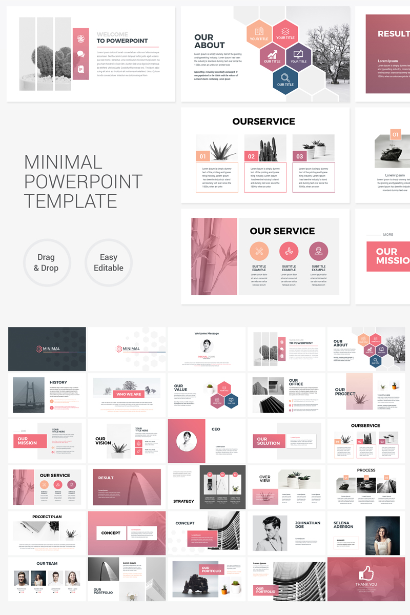 Clean Minimal Presentation PowerPoint template