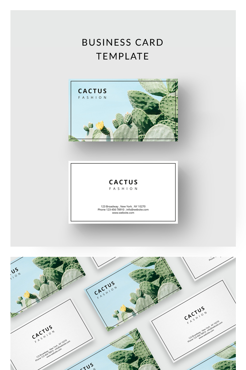 Cactus Business Card - Corporate Identity Template
