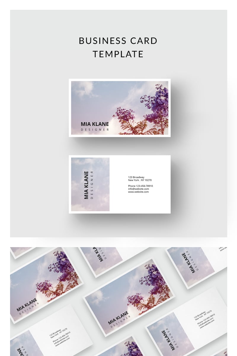 Purple Tree Business Card - Corporate Identity Template