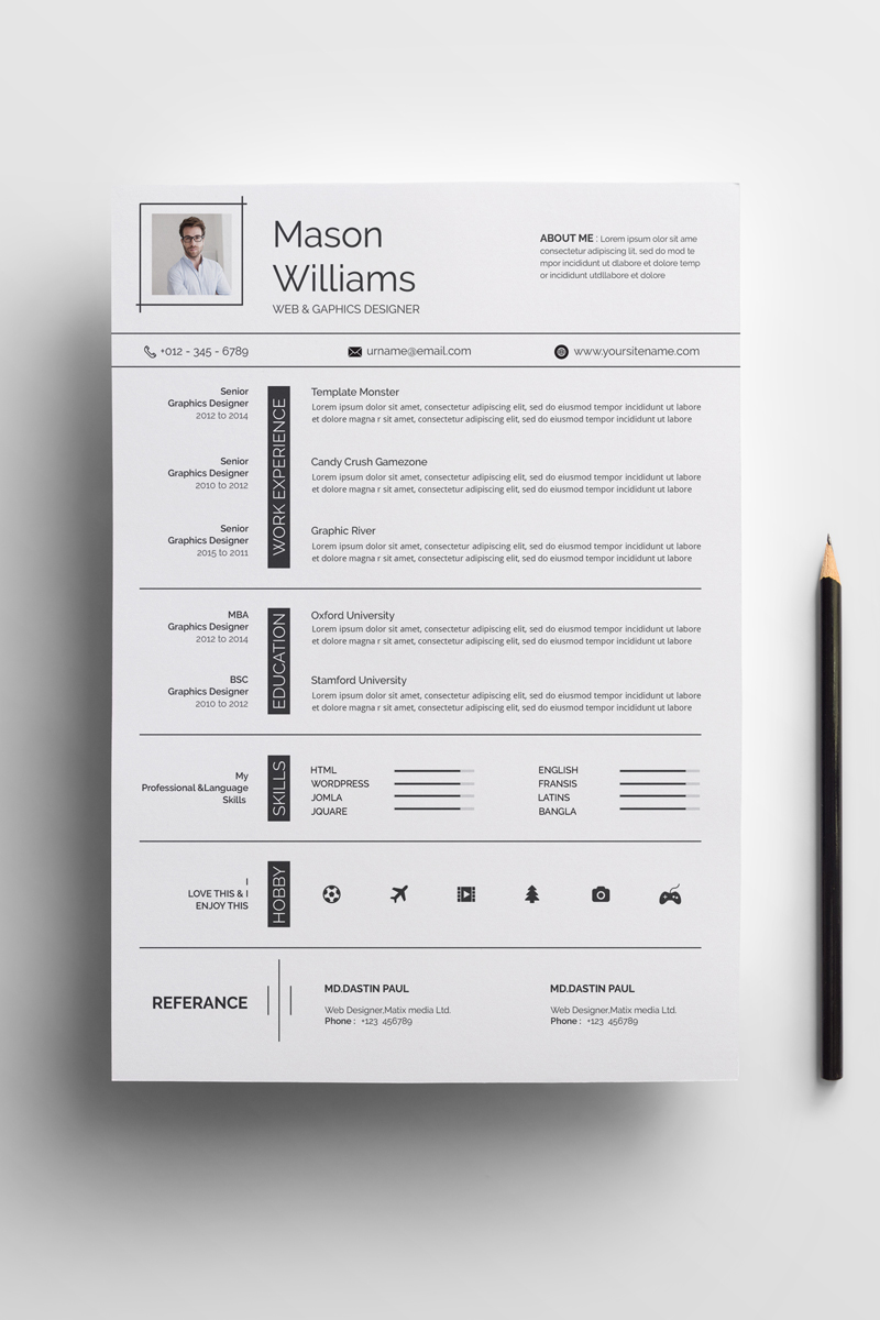 Clean and creative Resume/cv Template