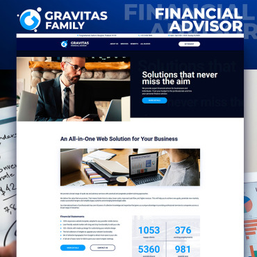 Financial Finances Landing Page Templates 75932