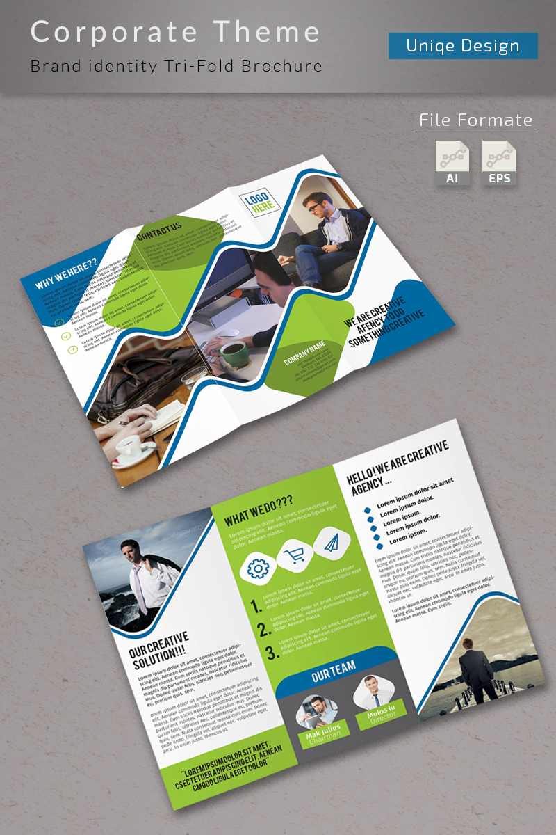 Business Trifold Brochure - Corporate Identity Template