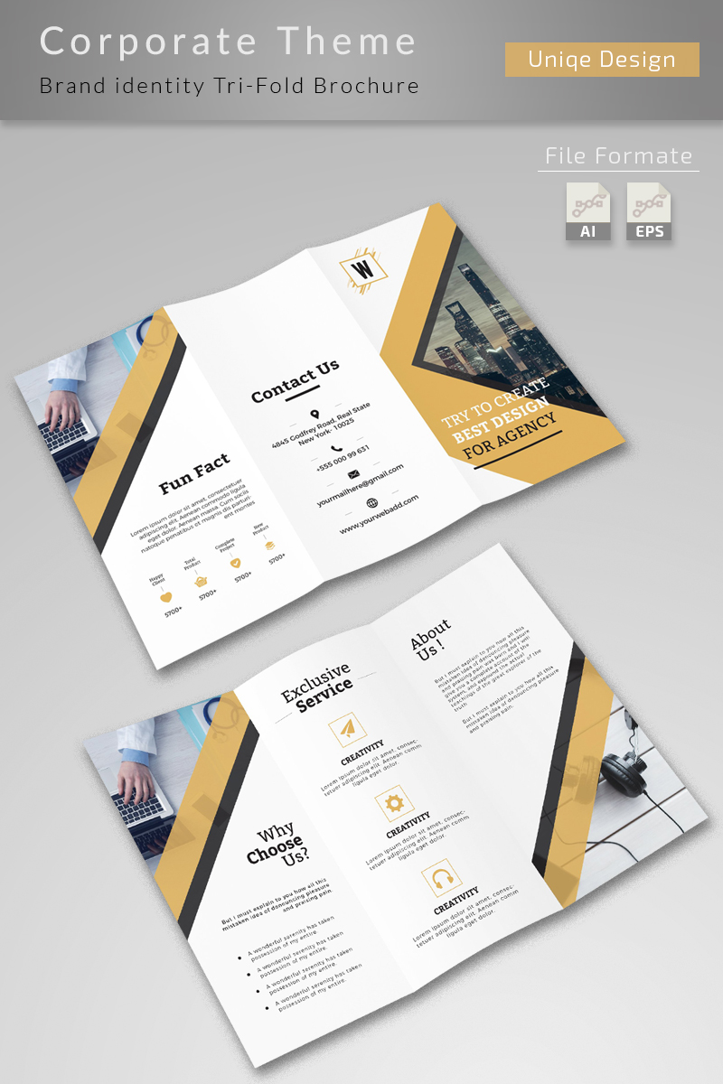 Clean-Tri-fold-Brochure - Corporate Identity Template