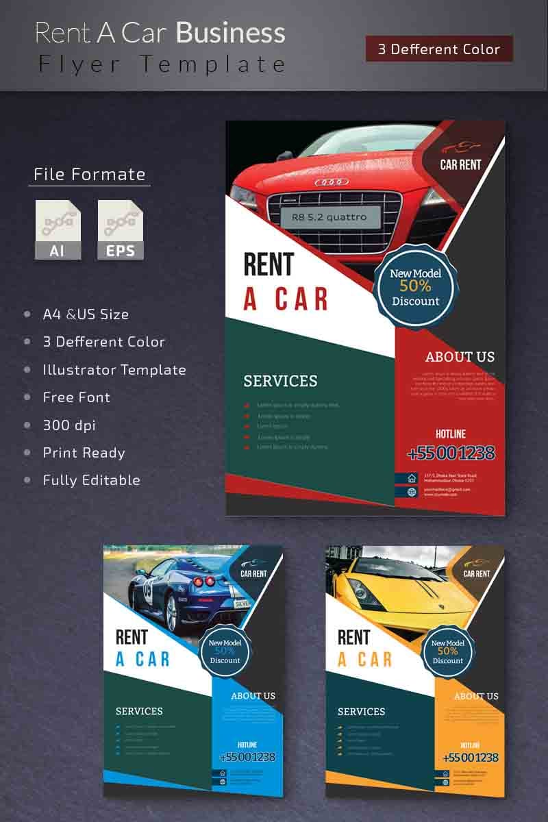 Rent a Car Flyer - Corporate Identity Template