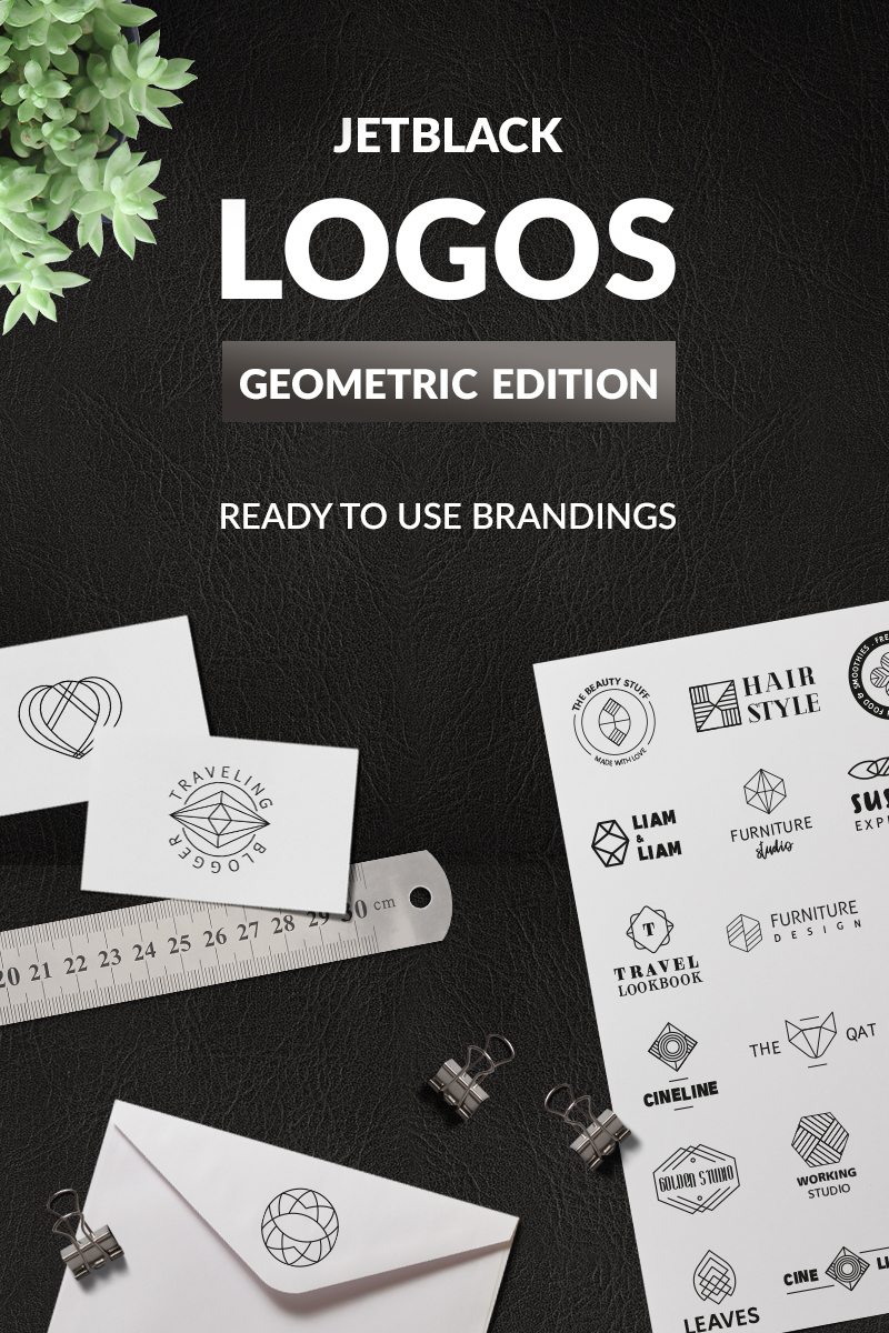 30 Premade Logos – Geometric Edition Logo Template