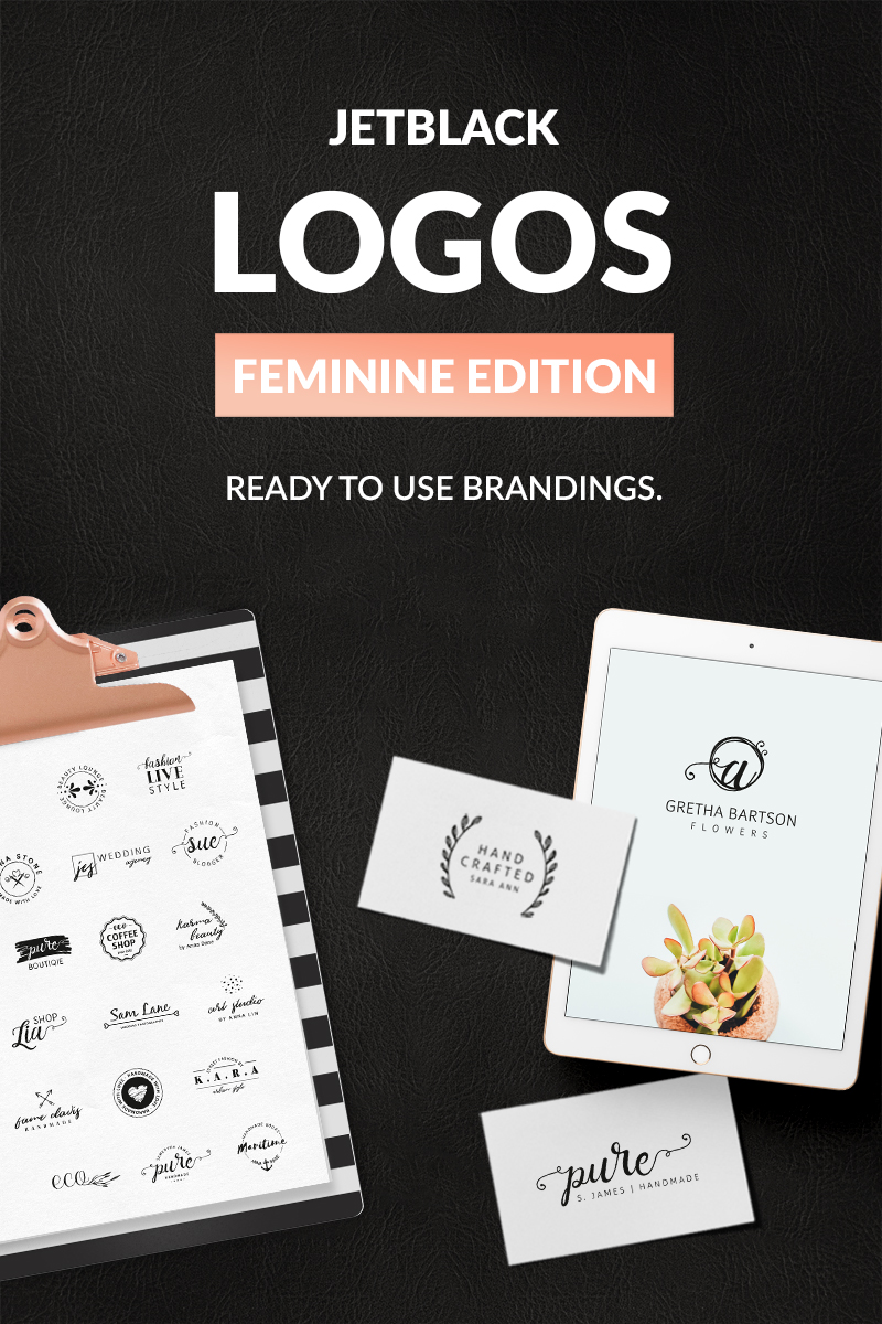 30 Premade Logos – Feminine Edition Logo Template