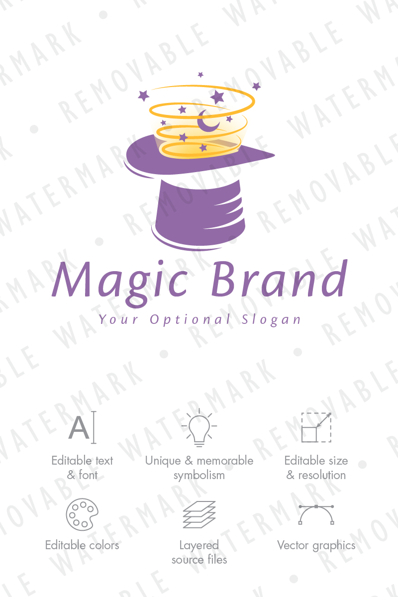 Magical Hat Logo Template