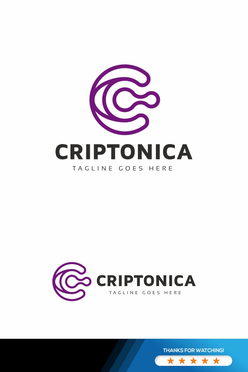 Criptonica C Letter Logo Template
