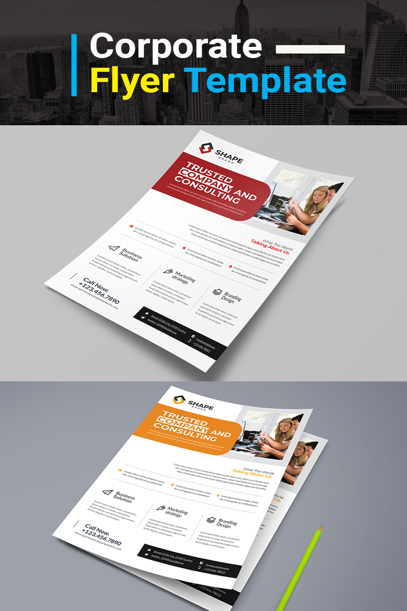 Trusted Company & Consulting Business Flyer - Corporate Identity Template