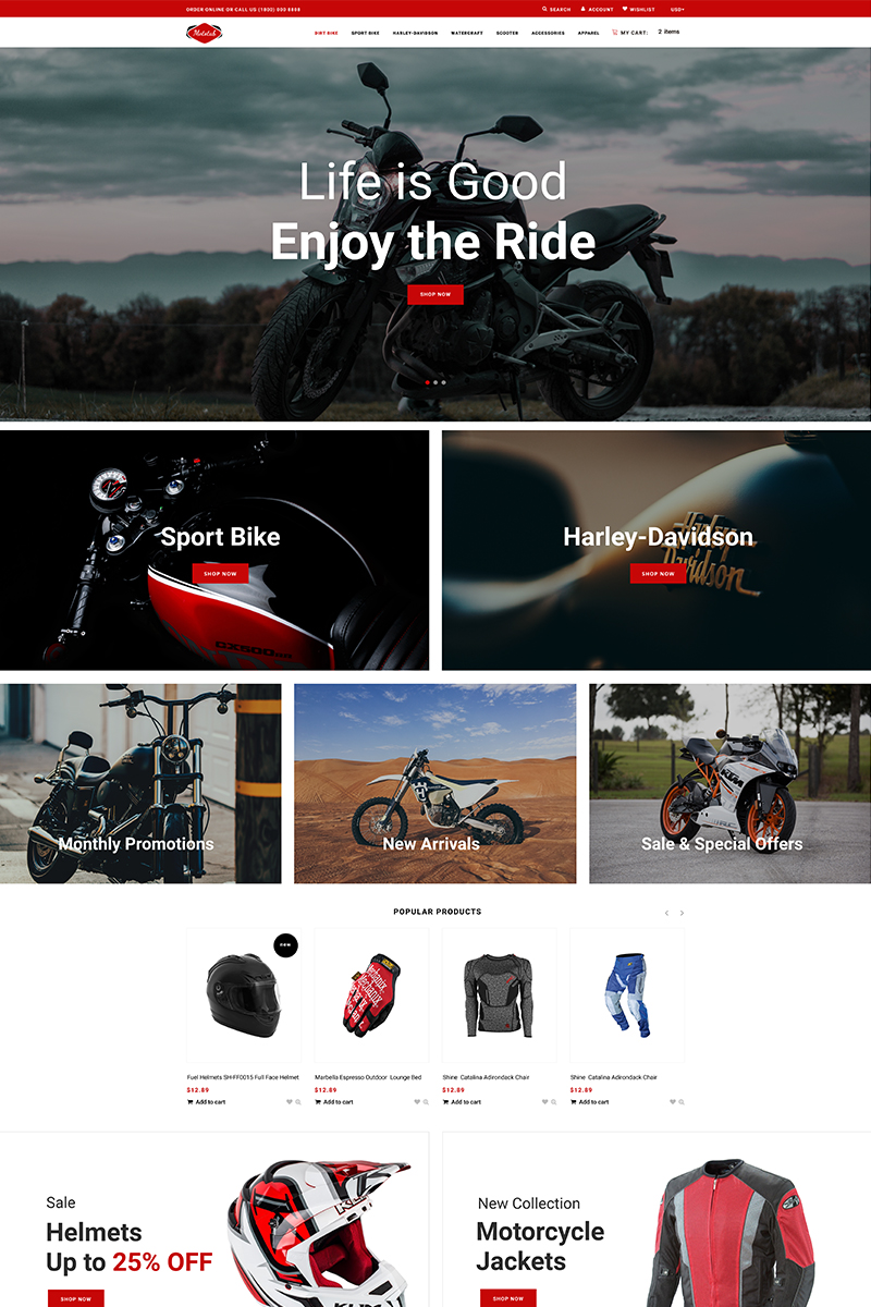 Mototab - Cars & Motorcycle Modern Shopify Theme