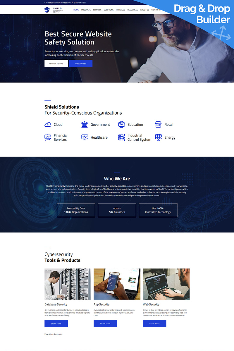 Shield - Cyber Security Moto CMS 3 Template