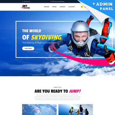 Sports Parachuting Landing Page Templates 76296