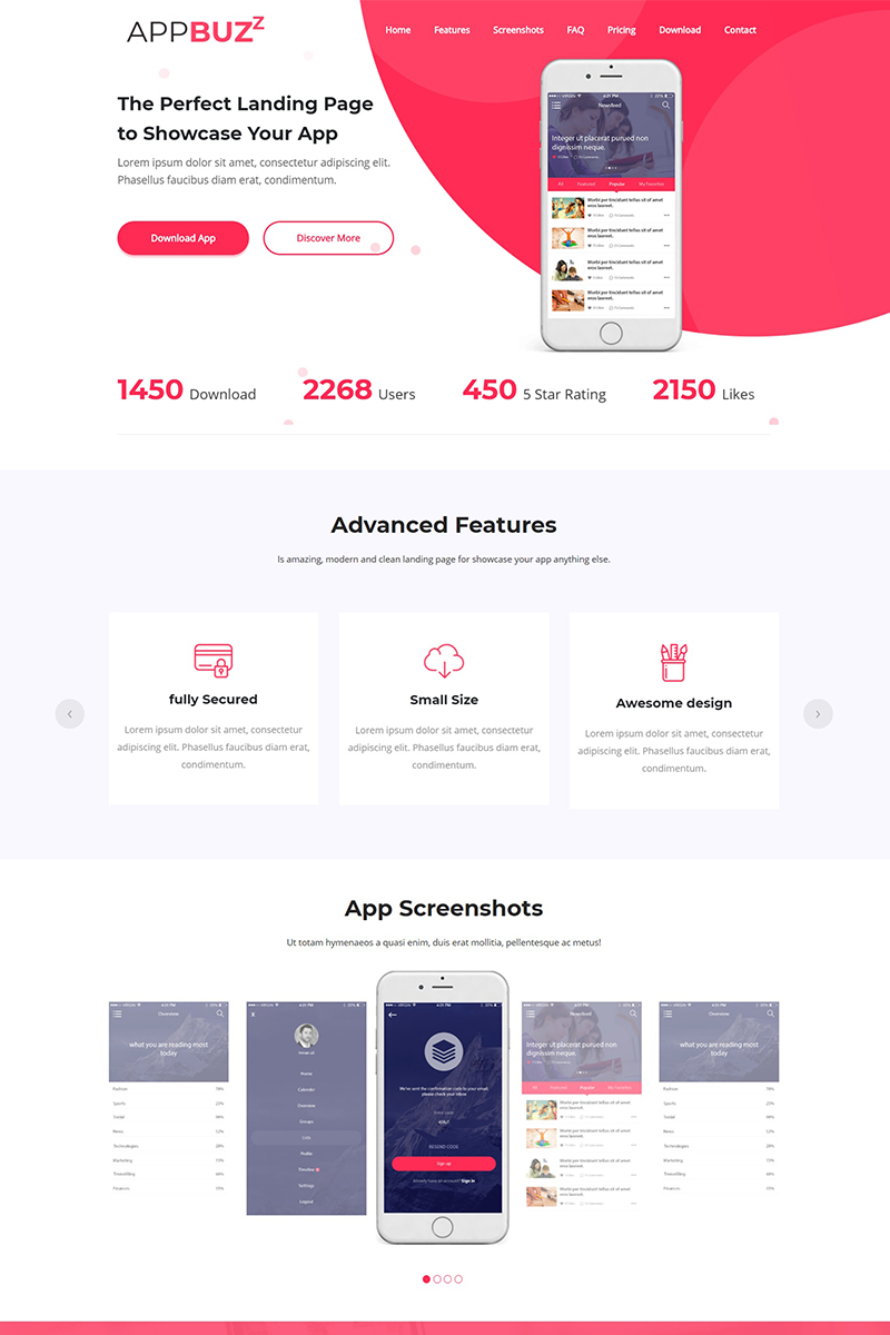 Appbuzz Landing Page Template