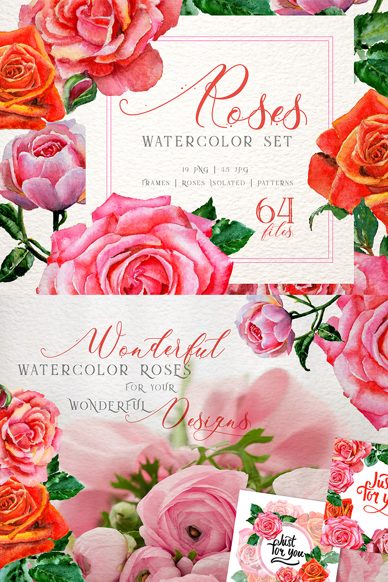 Roses Reds Watercolor png - Illustration