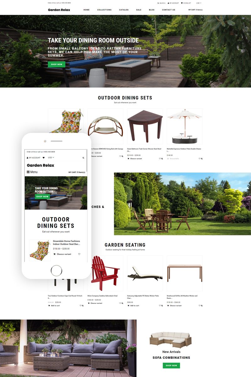 Garden Relax - Furniture Ready-To-Use Clean Shopify Theme