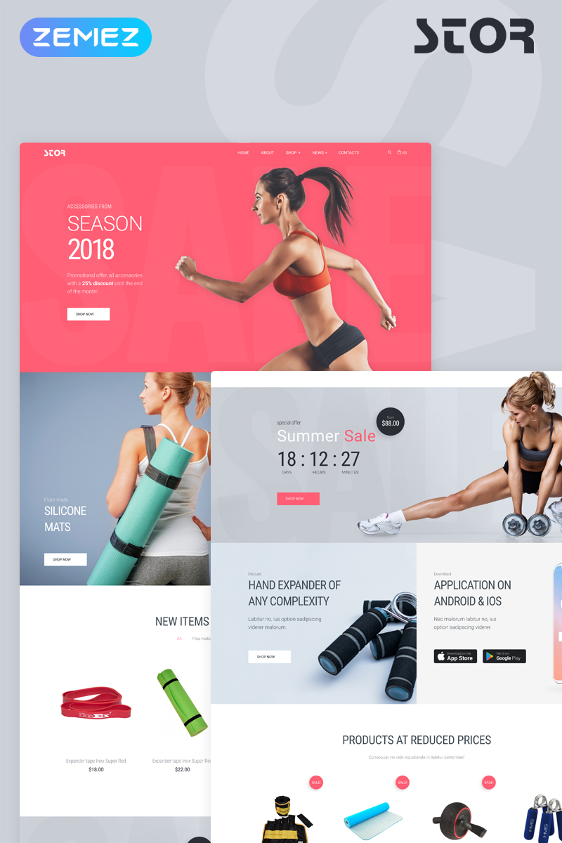 Stor - Fitness Accessories Store Multipurpose Classic Elementor WooCommerce Theme