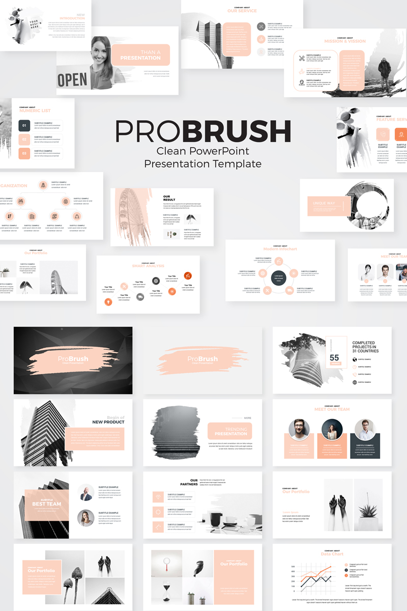 ProBrush - Modern Presentation PowerPoint template