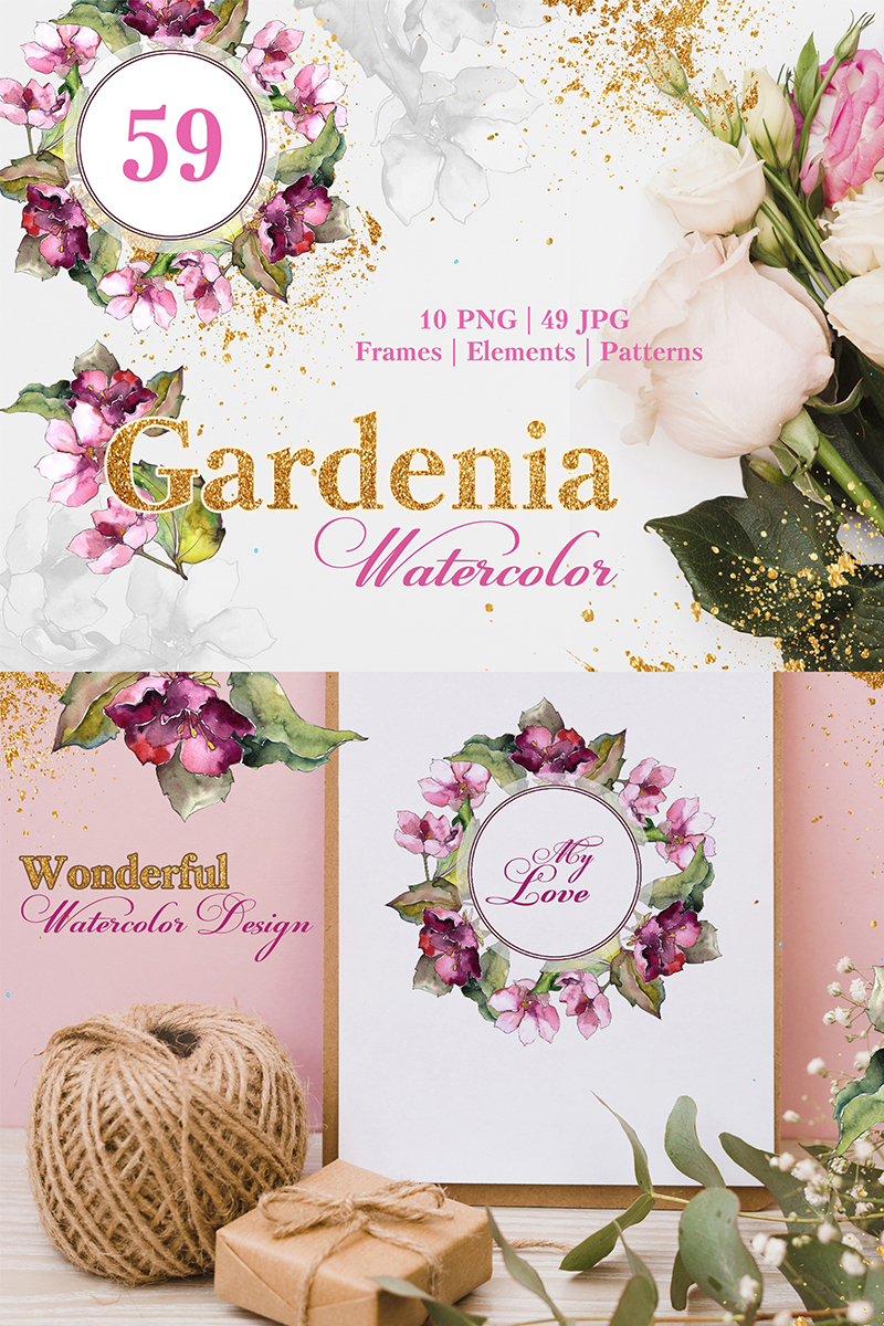 Gardenia Watercolor Png - Illustration