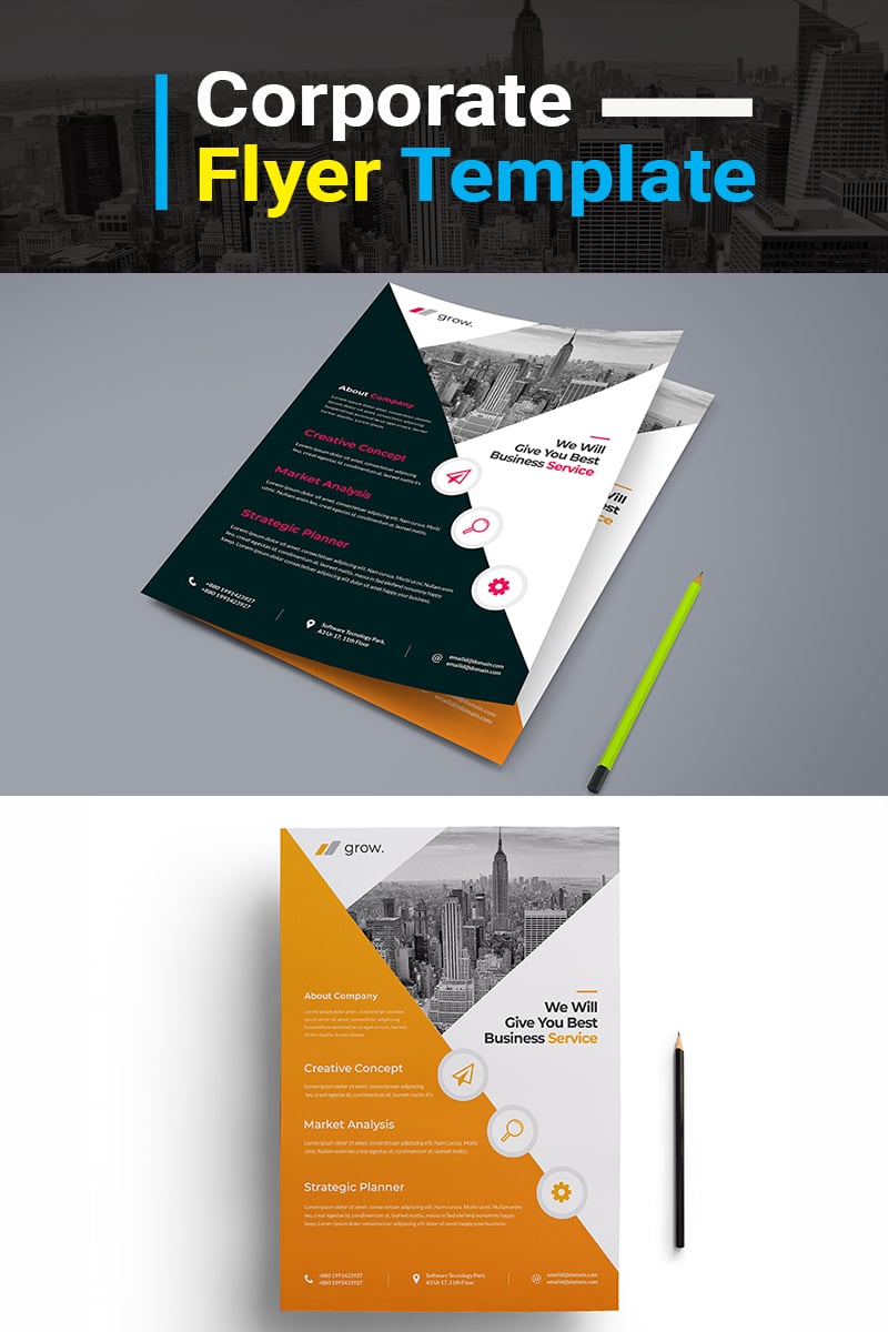 We Will Give You Best Business Service Flyer - Corporate Identity Template