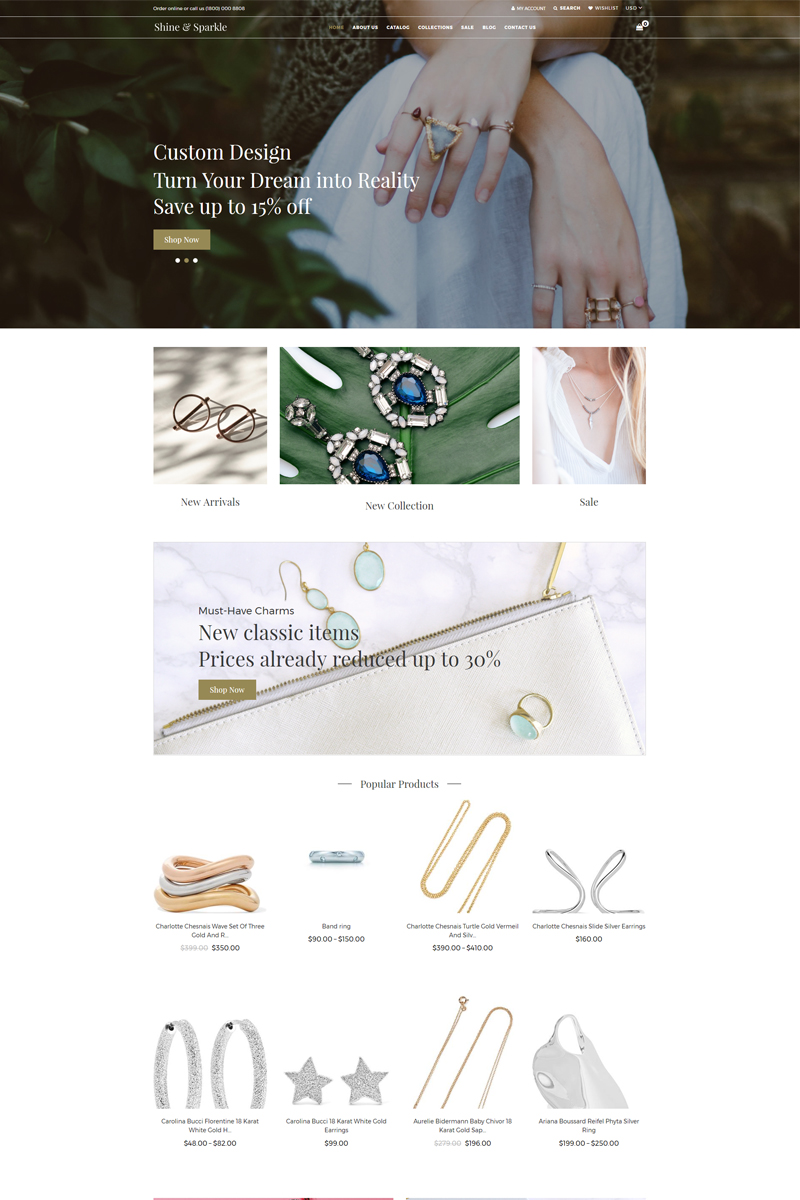 Shine & Sparkle - Jewelry Clean Shopify Theme