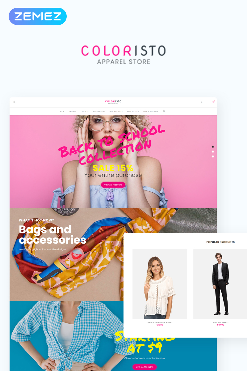 Coloristo - Apparel Store ECommerce Modern Elementor WooCommerce Theme