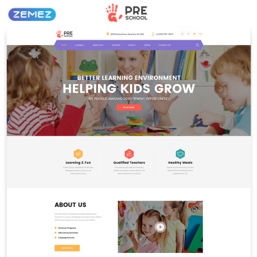 Childcare Student Responsive Website Templates 76608