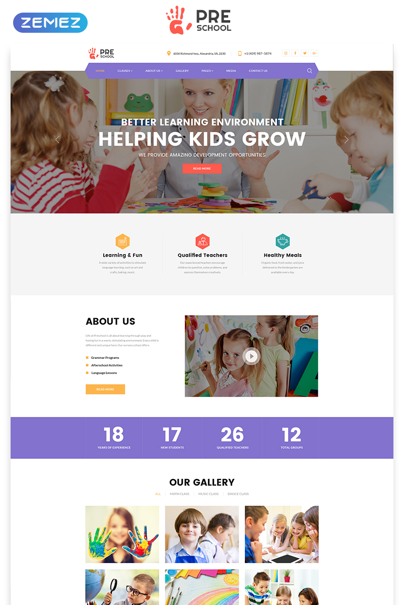 Preschool - Education Multipage Clean HTML Website Template