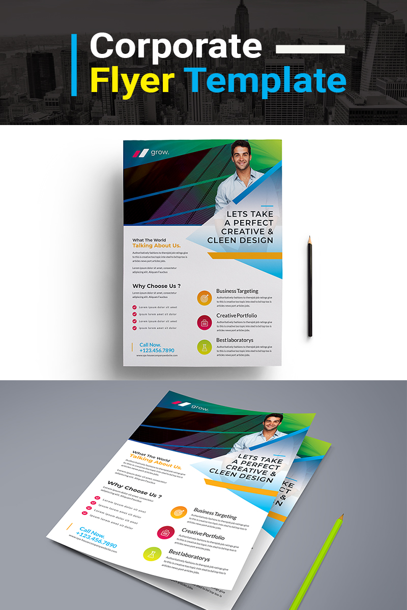 Perfect Design Flyer PSD - Corporate Identity Template