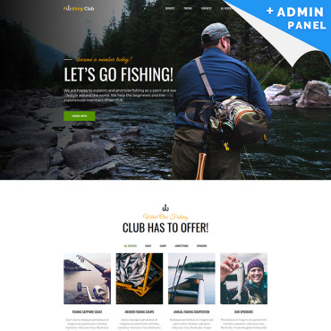 Fisher Fishing Landing Page Templates 76632