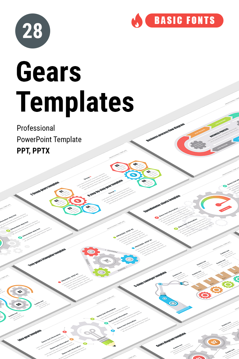 Gears PowerPoint template