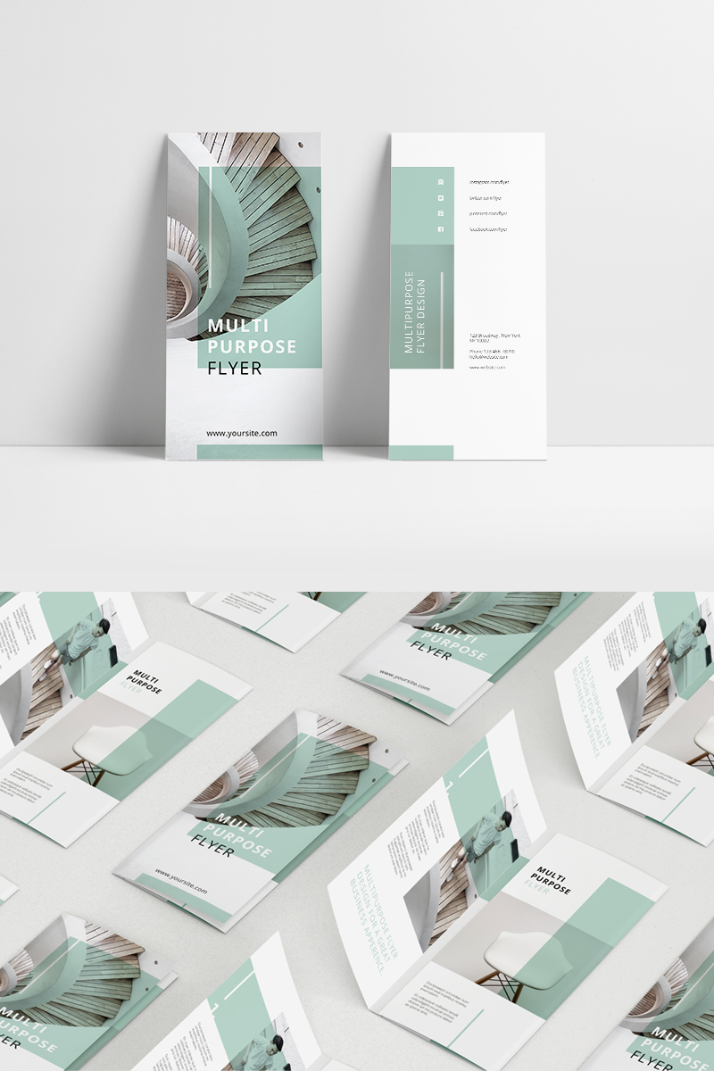 Mint Multipurpose Trifold Brochure - Corporate Identity Template