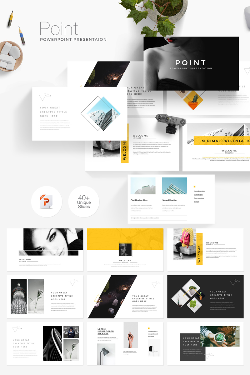 Point Creative Presentation PowerPoint template