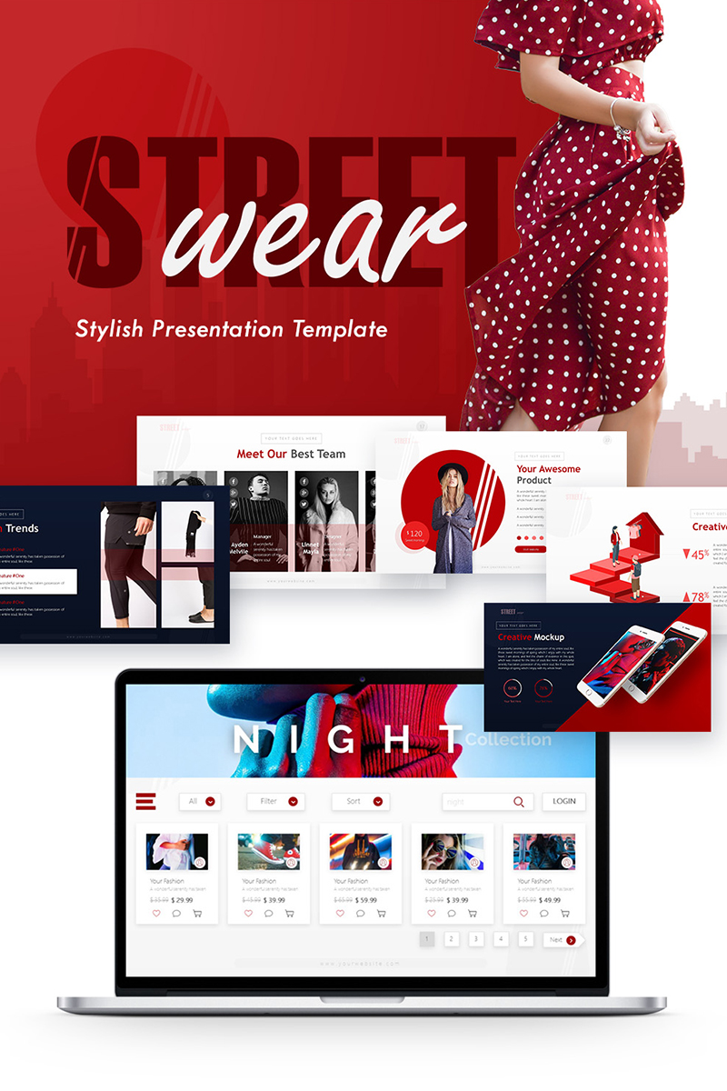 Street Wear - Stylish PowerPoint template