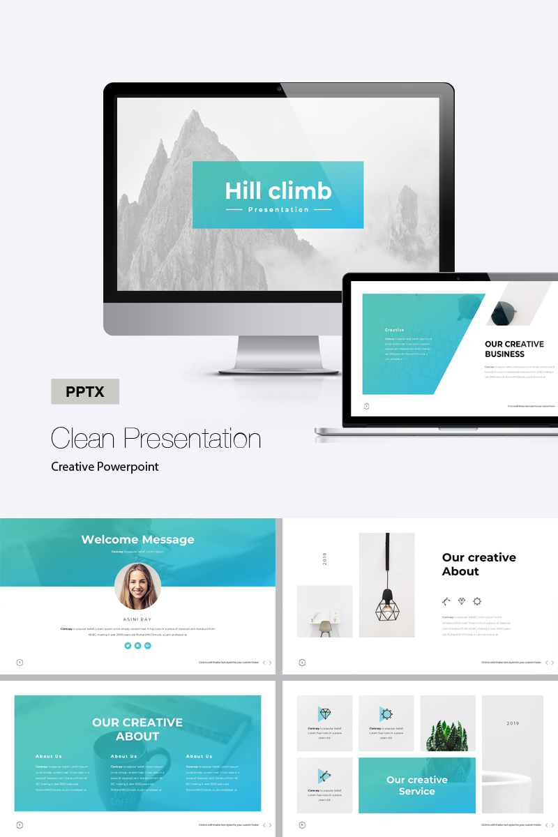 Hill climb - PowerPoint template