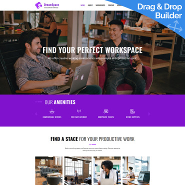 Space Office Moto CMS 3 Templates 76812