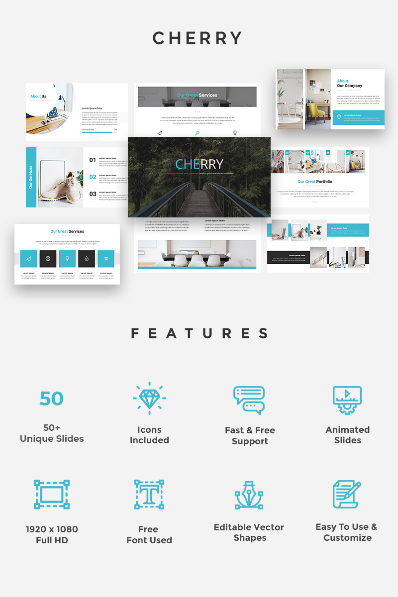 Cherry Creative PowerPoint template