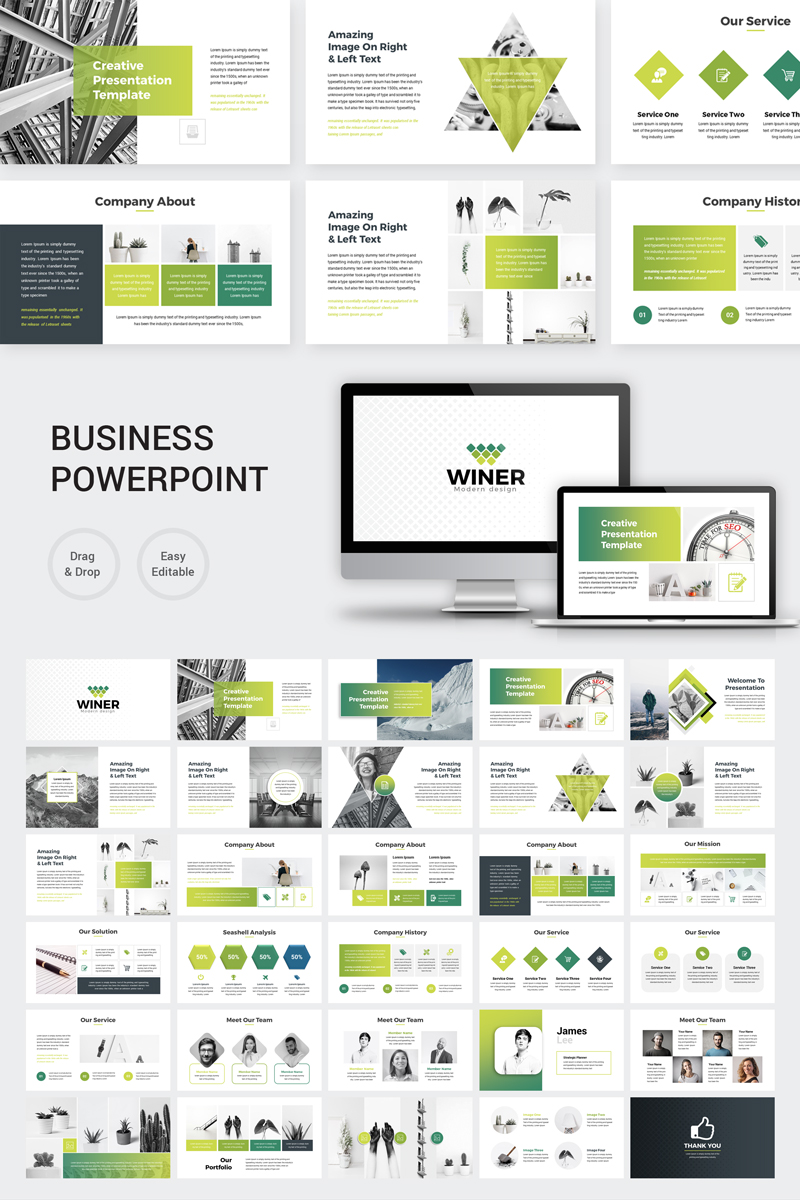 Winer PowerPoint template