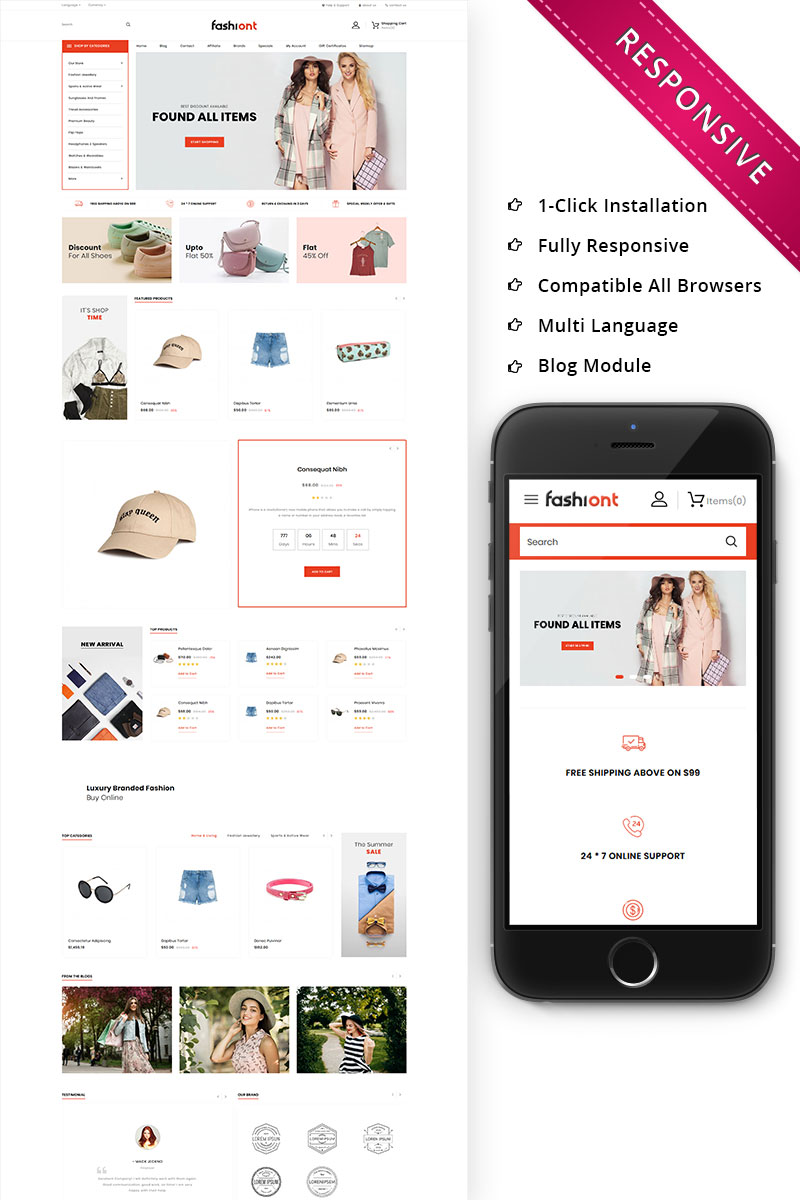 Fashiont - The Responsive Fashion Store OpenCart Template
