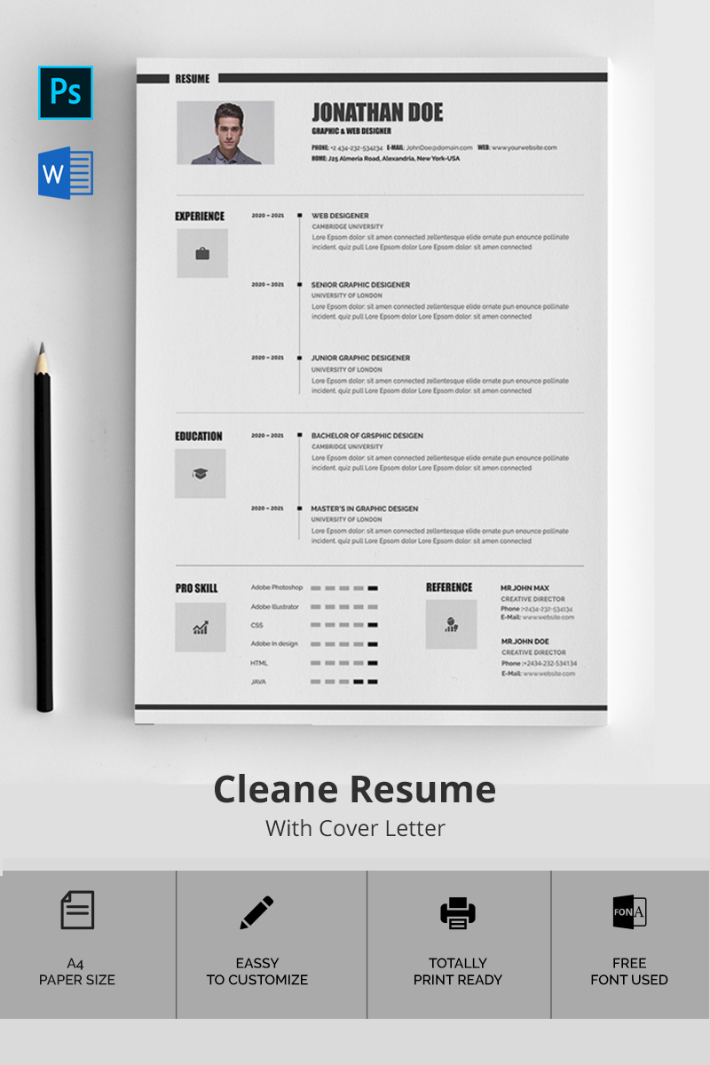 Jonathan Doe Resume Template