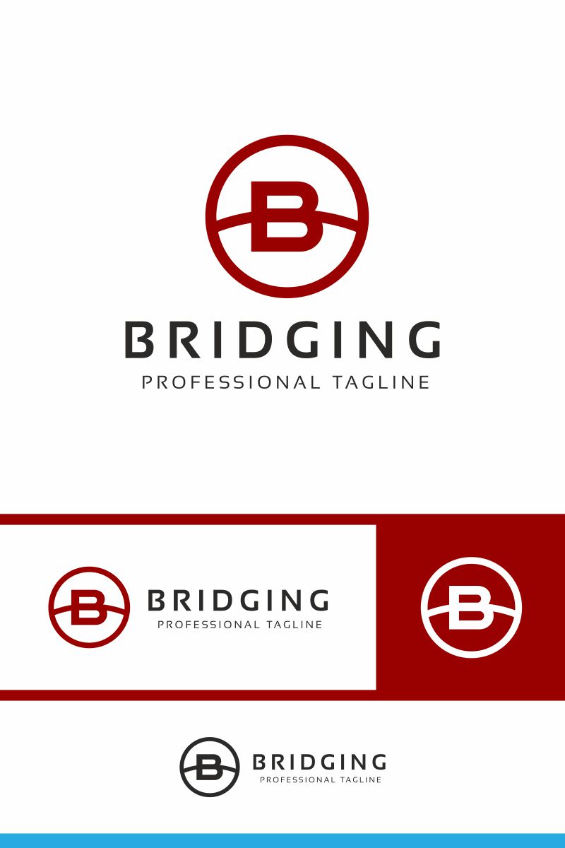 Bridging B Letter Logo Template