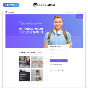 Student Library Landing Page Templates 77059
