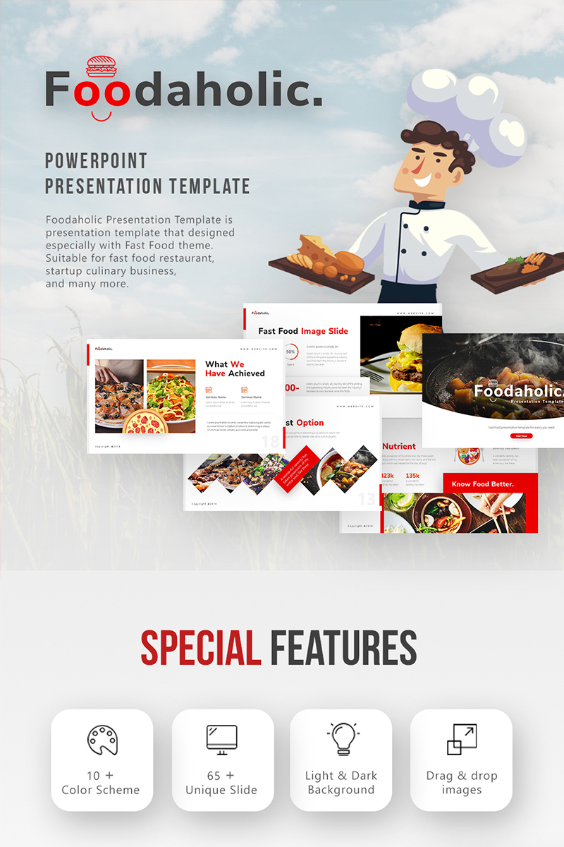 Foodaholic - Culinary PowerPoint template