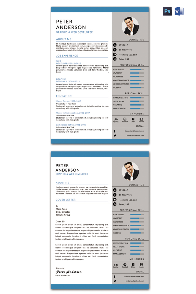 Peter Anderson Resume Template