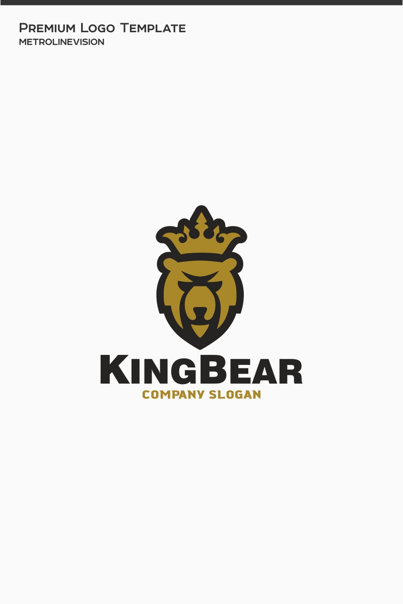 King Bear Logo Template